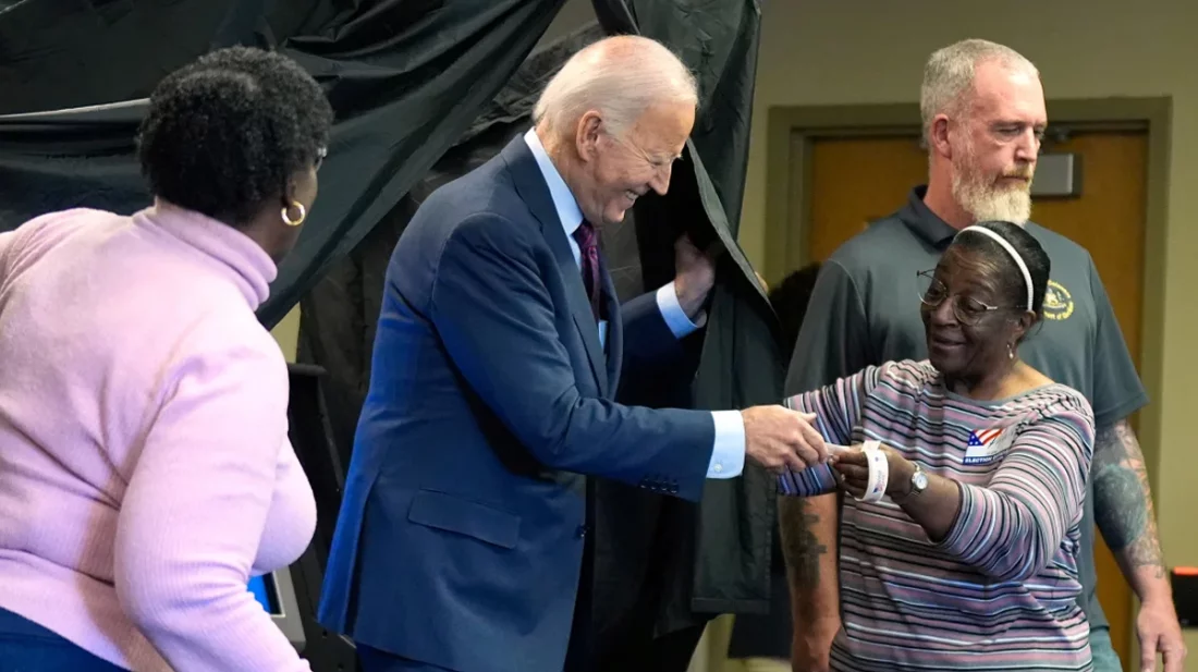 Joe Biden cast an early vote for Kamala